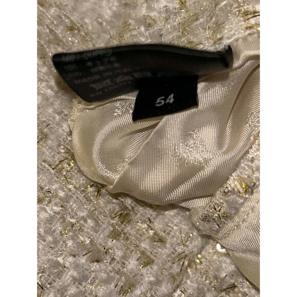 NWT $3706 Amiri Sequin Embellished Tweed Jacket Alabaster Size 54 - Picture 12 of 13